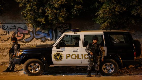 Security forces stand near a tourist bus after a roadside bomb in an area near the Giza Pyramids in Cairo, Egypt, Friday, Dec. 28, 2018. Egypt's Interior Ministry said in a statement that two Vietnamese tourists were killed and others wounded in the incident. (Photo by Islam Safwat/NurPhoto via Getty Images)