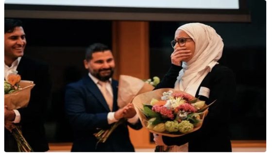 من بين آلاف المنافسين.. سيدة سورية تفوز بجائزة التميز في بلد اللجوء